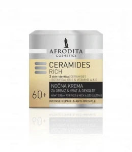 Afrodita Cosmetics krem do twarzy dla na noc z ceramidami +60