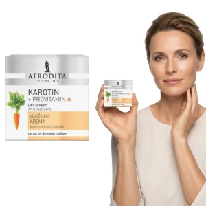 Krem nawilżający do twarzy przeciwzmarszczkowy Afrodita Karotin 50ml