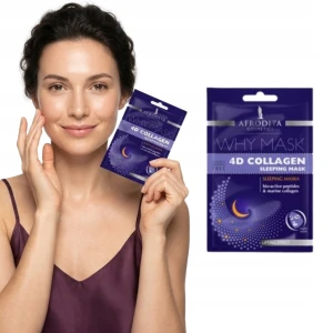 Maseczki odmładzające do twarzy w saszetkach Afrodita Collagen 4D 2x6ml