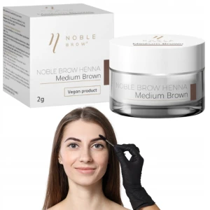 Henna pudrowa do brwi NOBLE BROW medium brown 2g