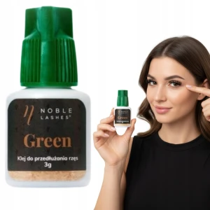 Klej do przedłużania rzęs czarny szybkoschnący Noble Lashes Green 3ml