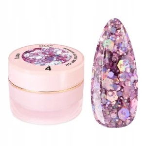 EM Nail żel do zdobień Paint Premium Glitter Art Gel Luxe Nr.4