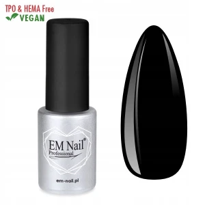 EM Nail czarny lakier hybrydowy Black Beauty Premium Nr. 30 TPO FREE