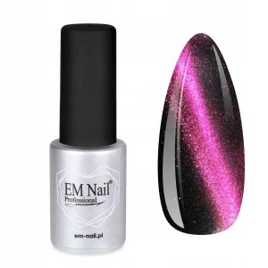 Em-Nail różowy magnetyczny lakier hybrydowy Cat Eye Salem nr 4