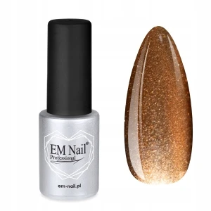 EM Nail Lakier hybrydowy Cat Eye 7D Auric Dream 20 złoto-miedziany efekt