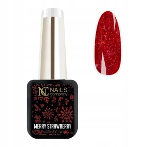 Nails Company czerwony lakier hybrydowy Merry Strawberry 6ml