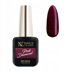 Nails Company śliwkowy lakier hybrydowy z drobinkami Pink Diamond 6ml