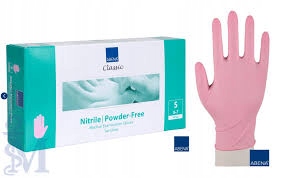 Rękawiczki jednorazowe nitrylowe Abena r. S 100 szt Różowe