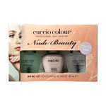 Cuccio zestaw lakier+ Top+ baza Beauty Nude 