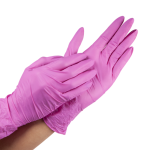 Rękawiczki nitrylowe RÓŻOWE