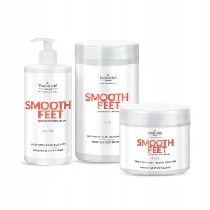 Zestaw Farmona Smooth Feet do stóp 3 produkty - peeling sól krem