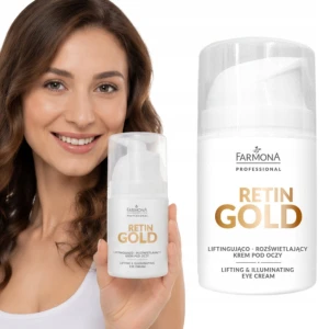 Krem pod oczy liftingujący Rozświetlający ze złotem Farmona RETIN GOLD 50ml