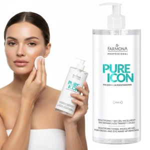 Żel do demakijażu twarzy oczu micelarny Farmona PURE ICON multifunkcyjny 500ml
