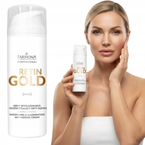 Krem przeciwstarzeniowy do twarzy na dzień i na noc Farmona Retin Gold 150ml