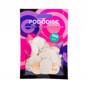 Nakładki do pedicure Staleks papier ścierny biały M gradacja 100 50szt
